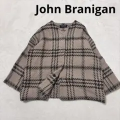 美品　John Branigan ニット　ノーカラー　ジャケット　アイルランド製