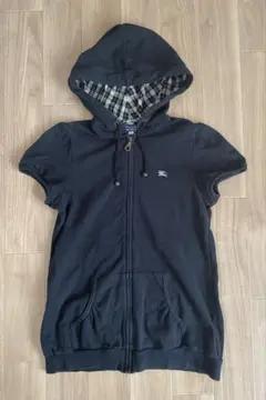 Burberry バーバリーブルーレーベル ジップパーカーノバチェック　半袖