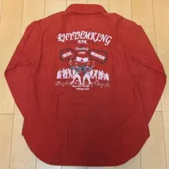 ★日本製 Two Pole バックプリント コットン シャツ M