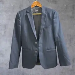 H&M スリムフィット テーラードジャケット ダークブルーのサムネイル