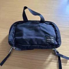 【美品】PORTER ブラックナイロンポーチミニバック