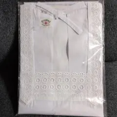 KINPAI ホワイト 割烹着 レース装飾 85cm　新品未使用　昭和レトロ