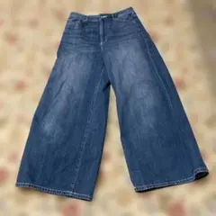 GU デニム　ブルージーンズ　ワイドパンツ　ユニクロ