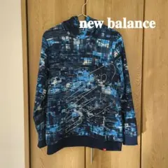 New Balance 青系 抽象パターン パーカー 160cm