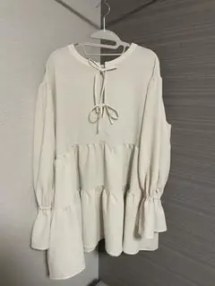 ティアードホワイトチュニック Fサイズ