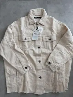 ZARA コーデュロイシャツジャケット Sサイズ オフホワイト