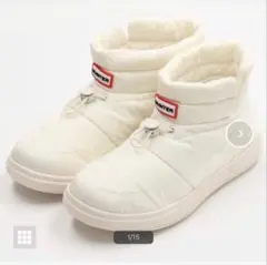 HUNTER Short Snow Bootsホワイト 25cm