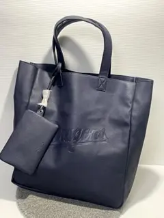 未使用　ドラゴンズファンクラブ　トートバッグ　ポーチ付き　ネイビー