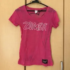 ZUMBA ピンク Vネック Tシャツ XS