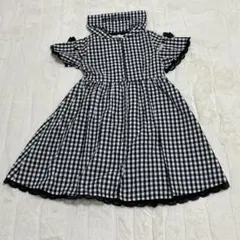 130㎝　メゾピアノセーラー襟ギンガムチェックワンピース