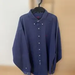 （古着）最終値下 Ralph Lauren ネイビー 長袖シャツ XL