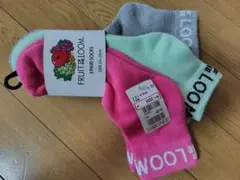 FRUIT OF THE LOOM ソックス3足 23-25cm厚手冬物 未使用のサムネイル
