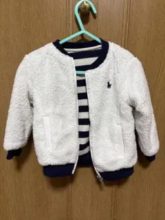 ラルフローレン　ストライプ柄　フリースジャケット 90センチ　ボア