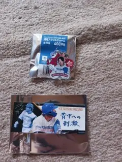 北海道日本ハムファイターズ 水野達稀 連結アクリルチャーム
