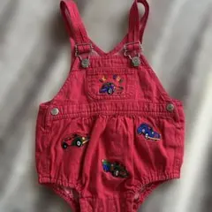 MIKI HOUSE 赤い車刺繍ロンパース　80cm 85cm