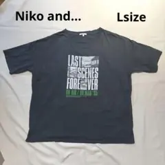 niko and… アソートフォトBIGTシャツ チャコール L