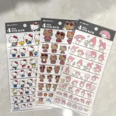 4サイズステッカー 日焼けキティ マイメロ キティ