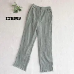 s.1527【アイテムズアーバンリサーチ】イージーパンツ ウエストゴム グリーン