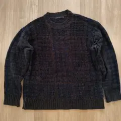 niko and... ニコアンド ダークグレー・ブルー ニットセーター