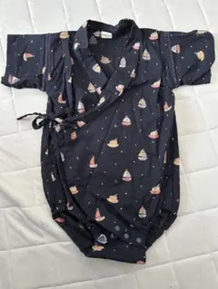 cottoli ベビー甚平　バースデイ　マリン柄