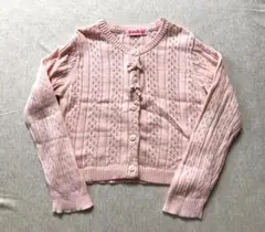 キスドロップ　カーディガン　ピンク　長袖　秋　110