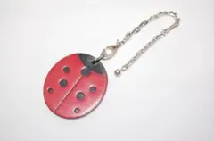 美品　HERMES エルメス チャーム てんとう虫 シルバー キーホルダー 美品 HERMES エルメス チャーム てんとう虫 シルバー キーホルダー