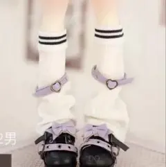 1/４ BJD ドール用シューズ 黒と紫 厚底 ドール靴
