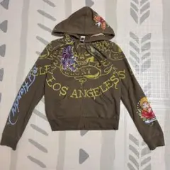 【希少】Ed Hardy エドハーディー パーカー ハイビスカス y2k 平成 Ed Hardy - 【希少】Ed Hardy エドハーディー パーカー ハイビスカス