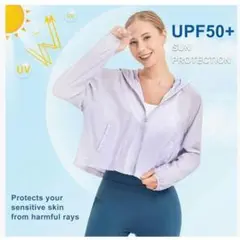 UVパーカー✿XＬ✿ライトグレー フード付きウィンドブレーカー