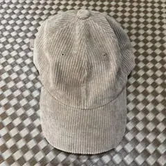 ベージュ コーデュロイ キャップ フリーサイズ