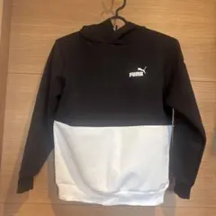 PUMA パーカー ブラック/ホワイト 140