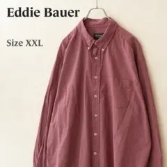 Eddie Bauer エディーバウアー 長袖シャツ チェック 赤 メンズ2XL
