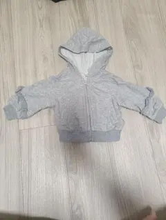 グレー フード付き トレーナー