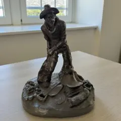 彫刻家 マイケルガーマン氏作 アンティーク彫刻　アメリカン　アート作品　西部マン 彫刻家 マイケルガーマン氏作 アンティーク彫刻 アメリカンインテリア