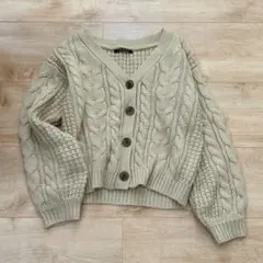 イング☆ニットカーディガン☆ショート丈☆ベージュ☆美品☆INGNI☆送料無料