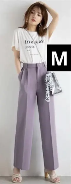 GRL センタープレスストレートパンツ［gm346］ラベンダー M