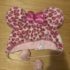 旧型　東京ディズニーリゾート ミニー帽子 ピンクヒョウ柄