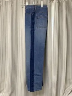 【現行品】MACPHEEコットン バイカラーデニム ストレートパンツ34