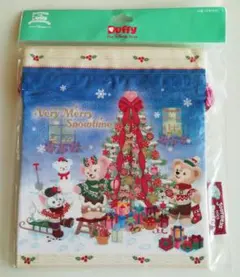 ダッフィー　ジェラトーニ　クリスマス　巾着