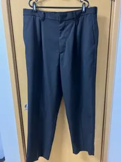 美品☆UNIQLO:C タックワイドテーパードパンツ ブラック　XL