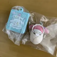 サンリオ　ガチャ　キーホルダーセット シナモンクッキー缶 マイメロ　おくるみ