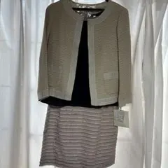 ストライプワンピース模様 スーツセット