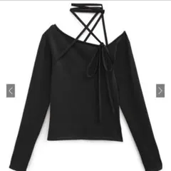 GRL グレイル ワンショルダーリボンニットトップス[dr746]