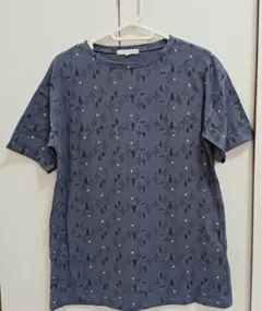 レディースネイビーTシャツ　ゆったりMサイズのサムネイル