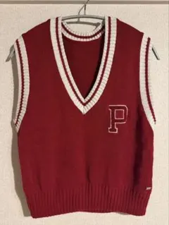 PULL&BEAR ニットベスト レッド