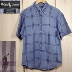 90s ラルフローレン BLAKE BDシャツ半袖 インド綿 ポニー刺繍ロゴ