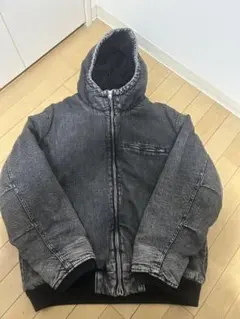 DENIM & MILITARY フード付きジャケット グレー