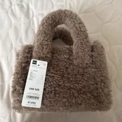 GU ファーショルダーバッグ ブラウン