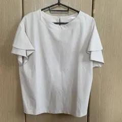 index フリル袖 ベージュ Tシャツのサムネイル