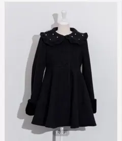 LIEF ファーカラー2wayコート ブラック ゴス ゴシック 黒ロリータ LIEF ファーカラー2wayコート ブラック ゴス ゴシック 黒ロリータ